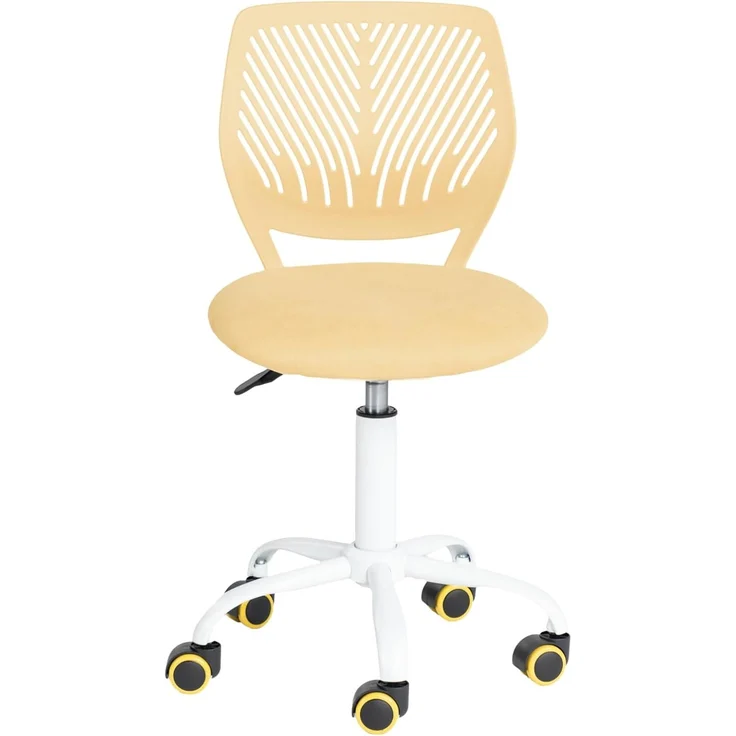FurnitureR Schreibtischstuhl, ergonomischer Drehstuhl ohne Armlehnen, höhenverstellbarer Bürostuhl mit Rollen, komfortabler Arbeitsstuhl für Home Office, Schlafzimmer und Arbeitszimmer – Bild 1