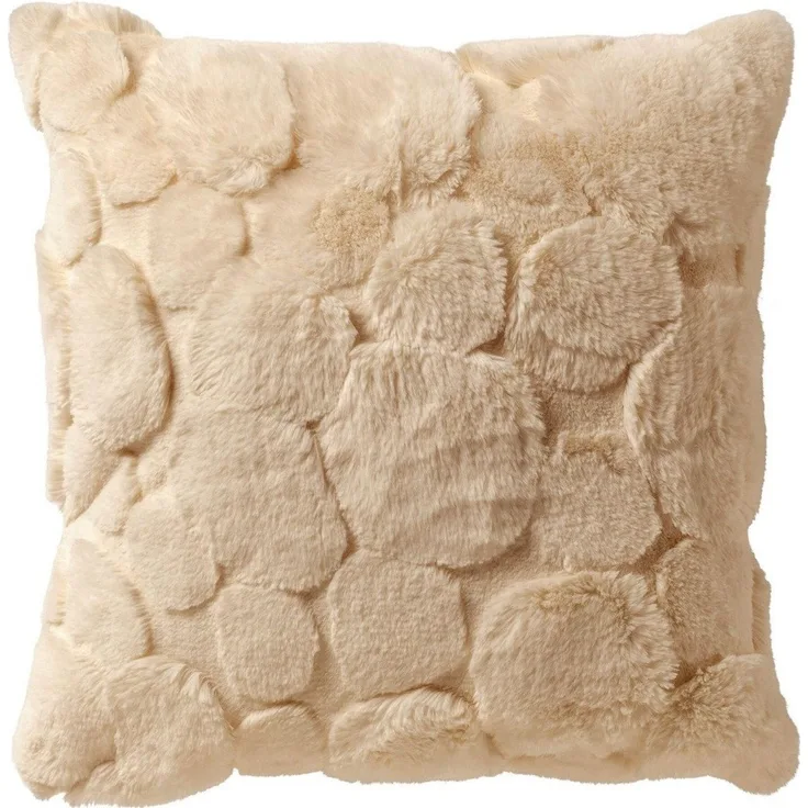 Dutch Decor Kissenhülle 'Pom' 45 x 45 cm Summer Sand - Beige
