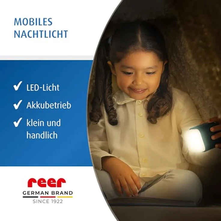 Reer SleepLight 2in1 Steckdosen-Nachtlicht mit Dämmerungssensor, energiesparende LED-Technologie, akkubetrieben, Eukalyptus – Bild 4