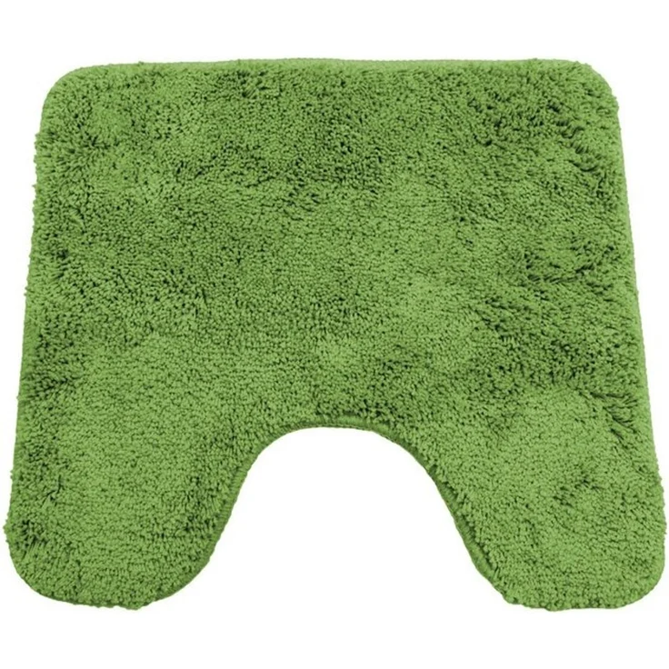 NYVI Badematte WC Vorleger mit Ausschnitt NYVISpa Lasalle Grün Toiletten Teppich, Höhe 20 mm, Polyester, Rutschfest, Saugstark, Schnell Trocknend, Fußbodenheizung geeignet – Bild 4