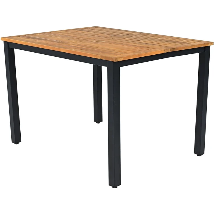 LVHOM 7-tlg. Gartenmöbel-Set, Lounge-Set für 6–7 Personen, wetterfeste Sitzgruppe inkl. Esstisch und abnehmbarem Servierwagen für Terrasse, Natur/Grau – Bild 9