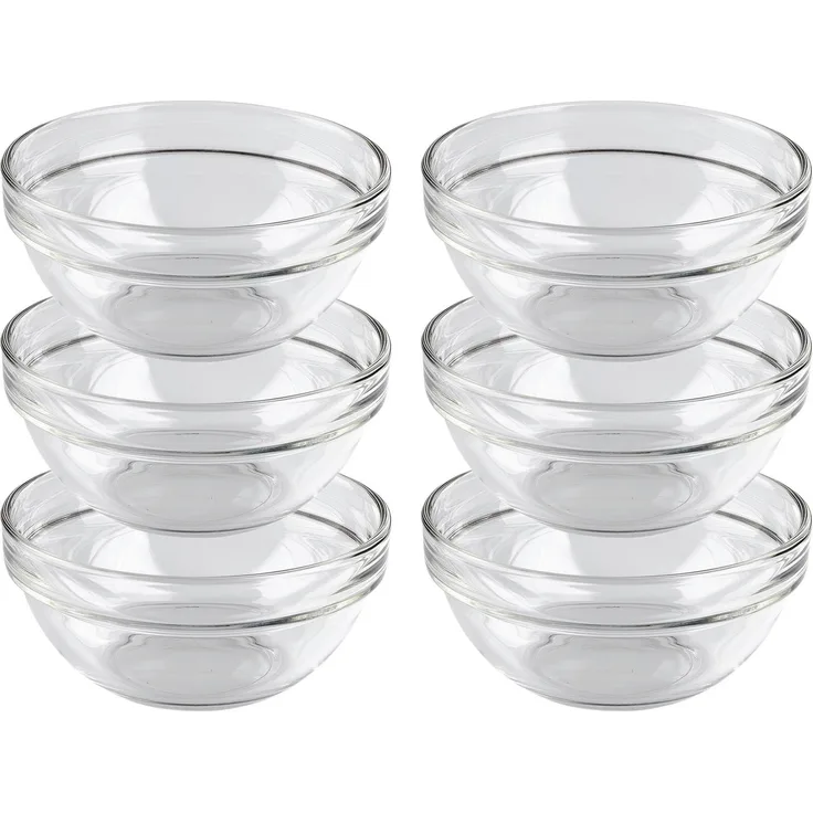 Luminarc 925945 Empilable Schüssel aus Glas, Ø 12cm, klar (6er Pack)
