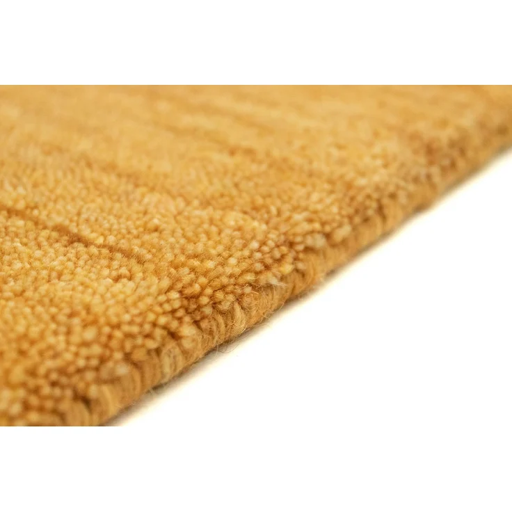 Gabbeh Teppich - Softy - Uni 90 x 60 cm - caramel – Bild 5