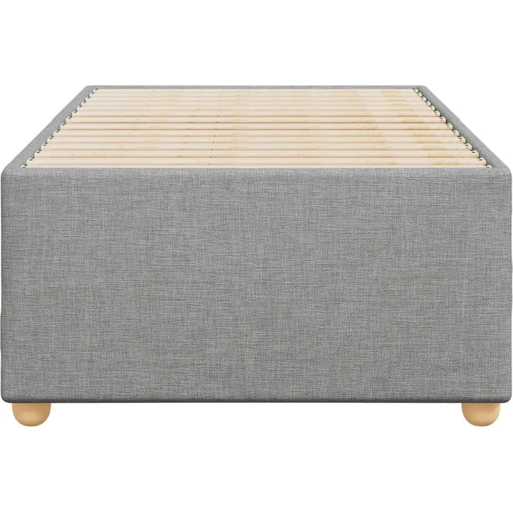 vidaXL Bettgestell ohne Matratze Hellgrau 90x200 cm Stoff 3284701 – Bild 4