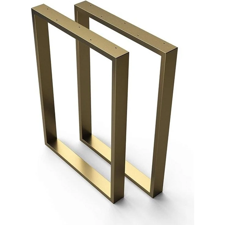 sossai® Tischgestell Stahl Tischkufen 50-70cm x 72cm in Gold (2-St) – Bild 4