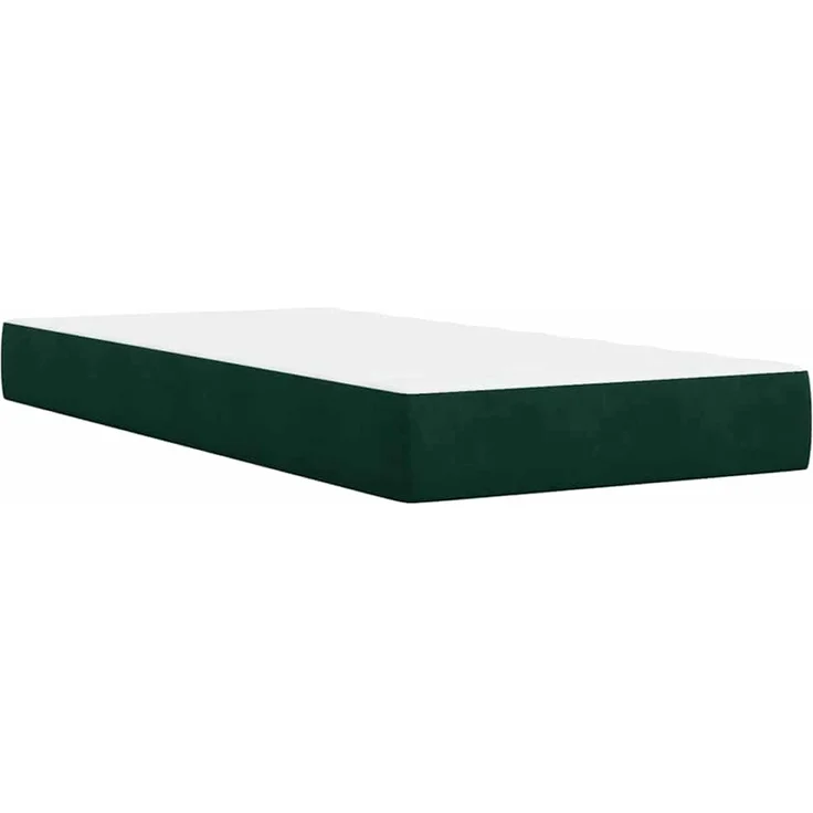vidaXL Boxspringbett mit Matratze Dunkelgrün 90x190 cm Samt 3288483 – Bild 12