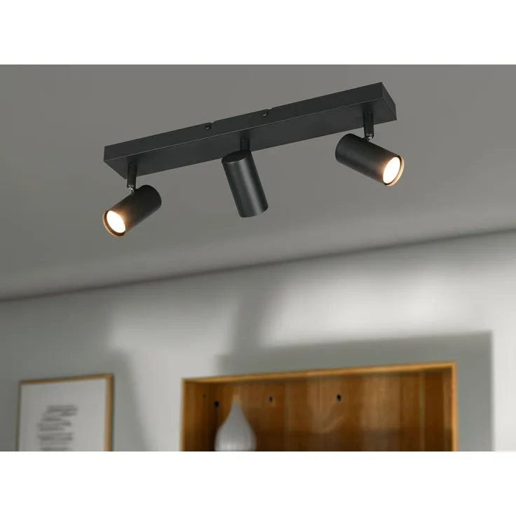 Deckenstrahler TARYN Schwarz 3-flammig, Breite 41cm