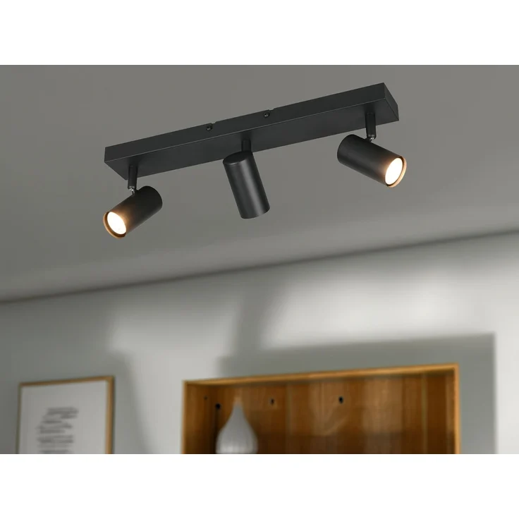 Deckenstrahler TARYN Schwarz 3-flammig, Breite 41cm – Bild 1
