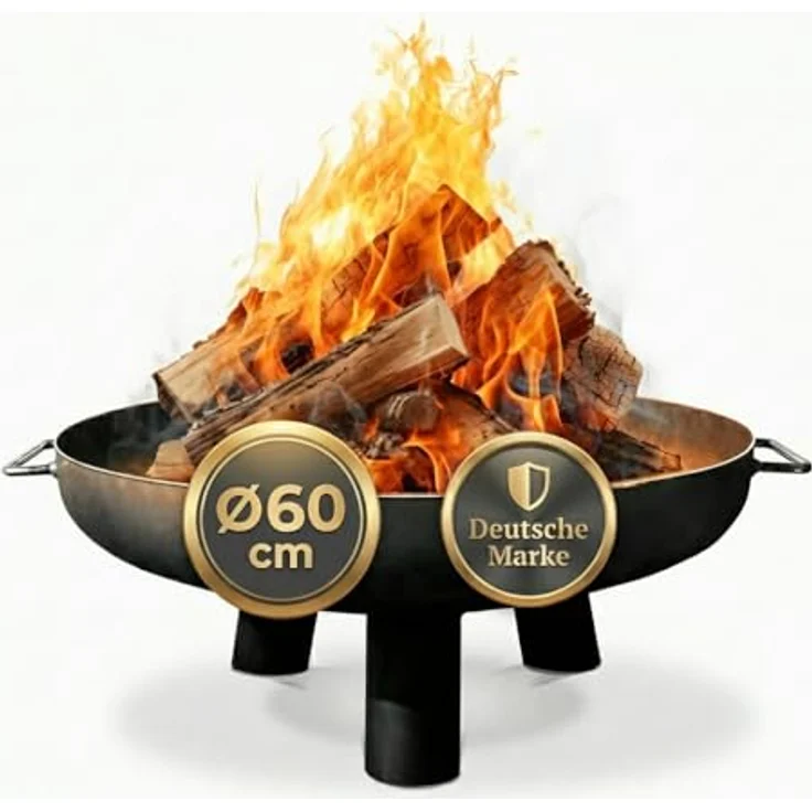 SOUK ONE Feuerschale Kreta 60 cm, Feuerschale - Feuerstelle für den Garten, Terrasse und Balkon, Feuertonne und Feuerkorb (Ø 60cm Kreta) – Bild 2