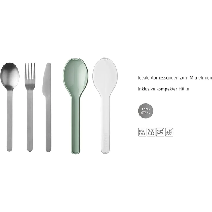 Mepal ELLIPSE Besteck-Set 3-teilig Nordic Sage – Bild 4