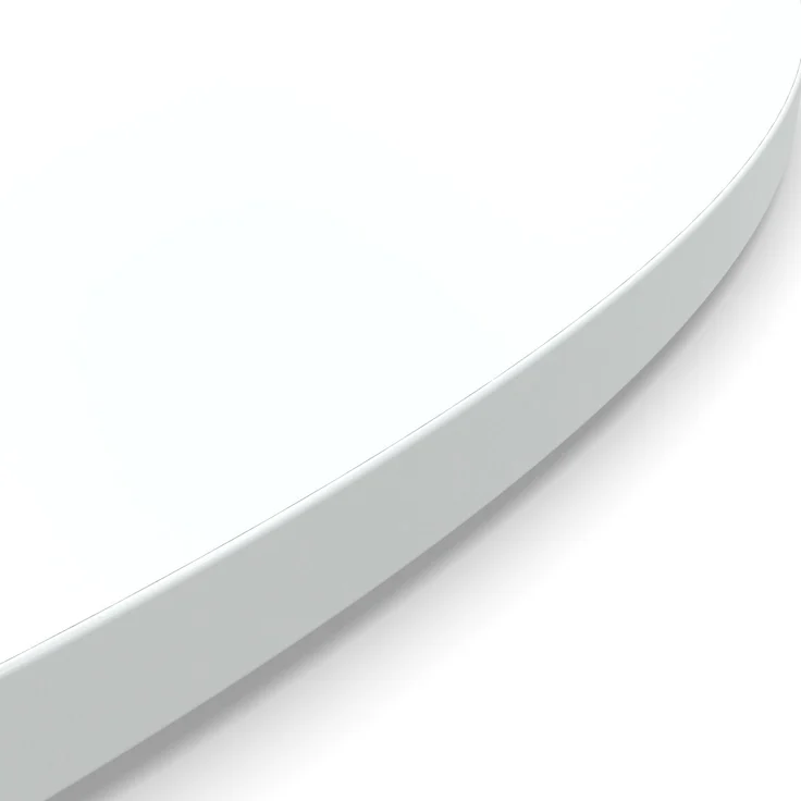 Dekor Spanplatte 19mm Tischplatte rund melaminharzbeschichtet weiß mit ABS Kante Umleimer - Größe 120 x 120 cm - Höhe 1,9 cm - Farbe Icy White – Bild 6