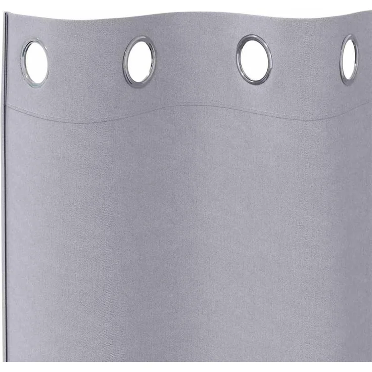 Verdunkelungs-Vorhänge | für Wohnzimmer & Schlafzimmer mit Ringen 2 pcs Metallic Grau – Bild 5