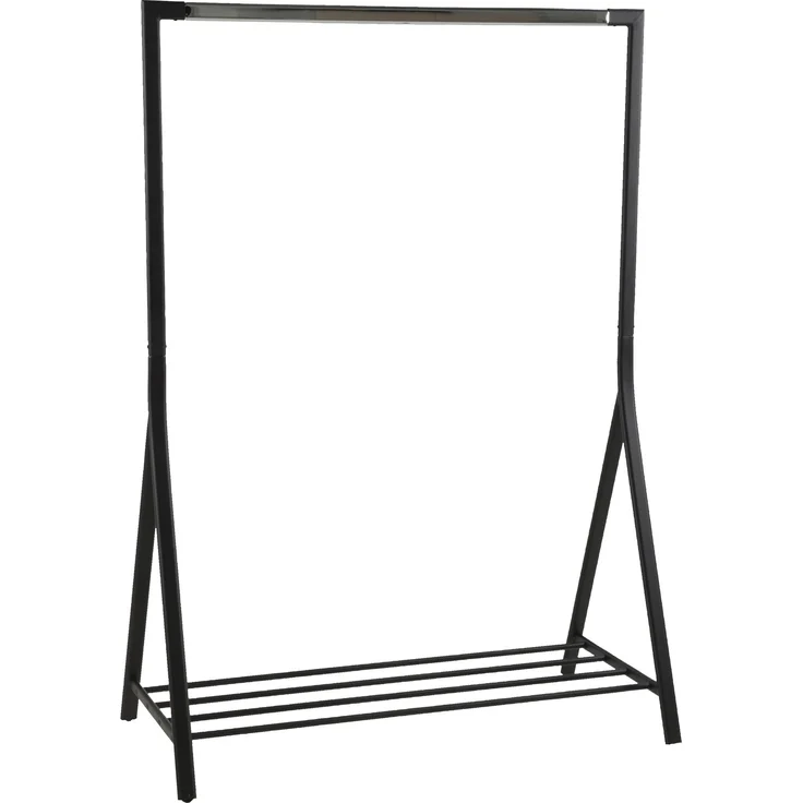 Garderobenständer >Brent< in schwarz, Stahl - 117x165x59cm (BxHxT) – Bild 2