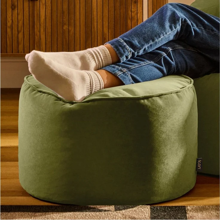 icon Pouf XL aus Plüschsamt „Milano“, mit Füllung – Bild 4