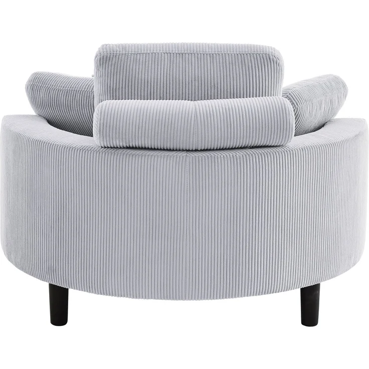 ATLANTIC home collection Loveseat Ravi, XXL- Sessel, inklusive Stauraumhocker, Rückenkissen & drei Zierkissen – Bild 3