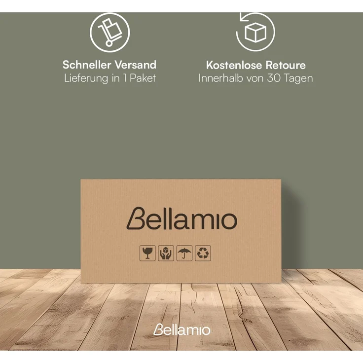 Bellamio 'Ceyhan' Schuhschrank mit 2 Klappen, schmales Schuhregal, weiß, 50x19x90 cm, Schuhkipper für 4 paar Schuhe – Bild 9