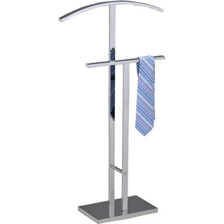 IDIMEX Herrendiener SCOTT, Stummer Diener mit Hosenbühel, Metall Damendiener Kleiderbügel chrom – Bild 3