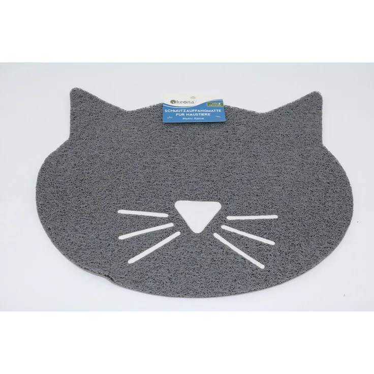 Schmutzauffangmatte für Haustiere KATZE ca. 37x43 cm Bodenschutz vor Katzenklo Napfunterlage sauber und pflegeleicht