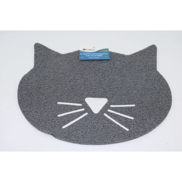 Schmutzauffangmatte für Haustiere KATZE ca. 37x43 cm Bodenschutz vor Katzenklo Napfunterlage sauber und pflegeleicht
