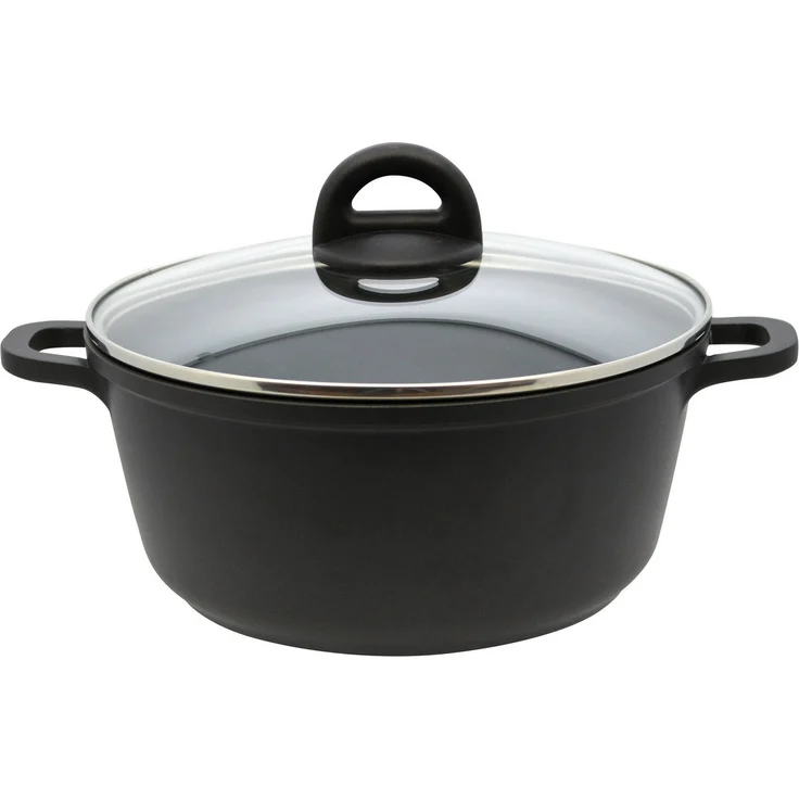 Elo Basic Topf-Set Black, Aluminiumguss (Set, 6-tlg, 3 Töpfe mit Deckel), mit hochwertiger Antihaftversiegelung, Induktion – Bild 2