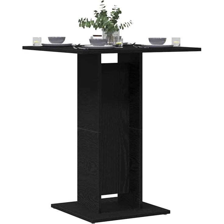 vidaXL Bistrotisch Schwarze Eiche 60x60x75 cm Holzwerkstoff 862494 – Bild 3