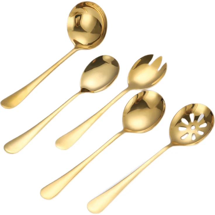 72 teiliges Besteck-Set für 12 Personen aus hochwertigem 18/10 Edelstahl in Gold – Bild 5