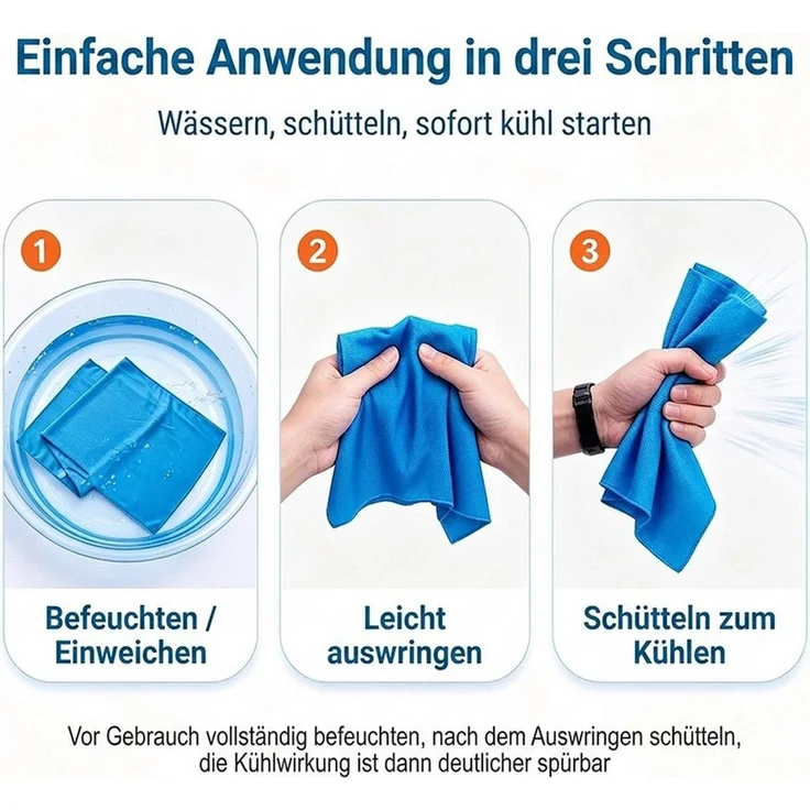 Diwzbyn Sporthandtuch Kühltuch mit Aufbewahrungsflasche, Kühltücher für Sommer, Kühlendes Sporthandtuch für Yoga, Fitness, Running, Gym und Outdoor – Bild 2