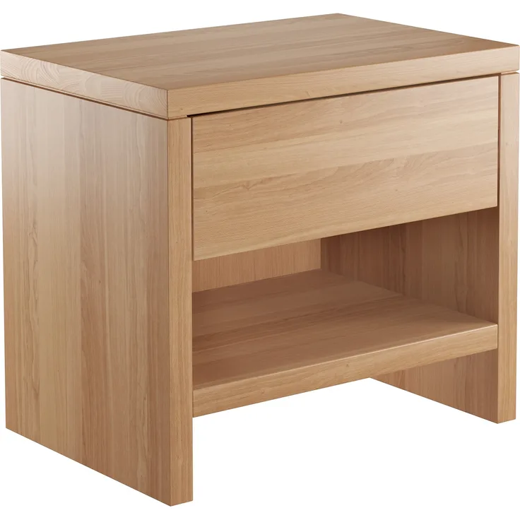 Erst-Holz Nachttisch Buche Nachtkästchen Bettkommode Nachtschrank mit Schublade 90. 20-K39