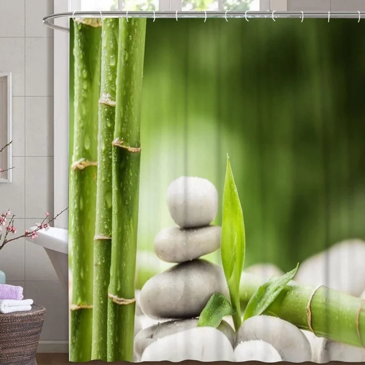 M&W DAS DESIGN Duschvorhang Shower curtains Anti schimmel Waschbar Duschvorhang ​​180x200 – Bild 2