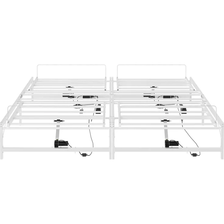 vidaXL Elektrisch verstellbares Bettgestell Weiß 160 x 200 cm Stahl 3438634 – Bild 6