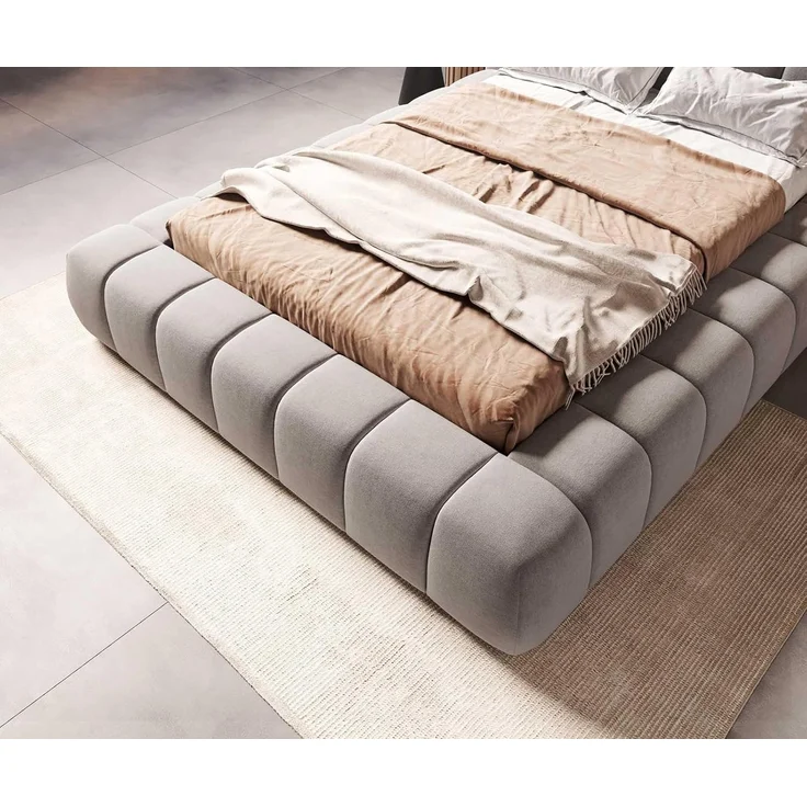Polsterbettgestell Cutio 140x200 cm Mikrofaser Grau – Bild 7