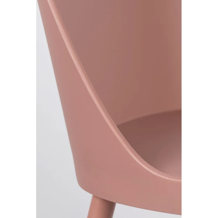 Esszimmerstuhl Pip im 2er-Set, Pink mit Kunststoffsitz & Metallbeinen Rosa 46x53,5x85 cm – Bild 8