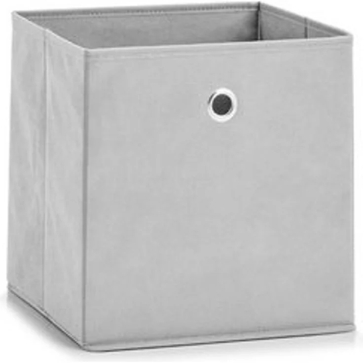 Aufbewahrungsbox mit Griffloch, Vlies - Hellgrau – Bild 4