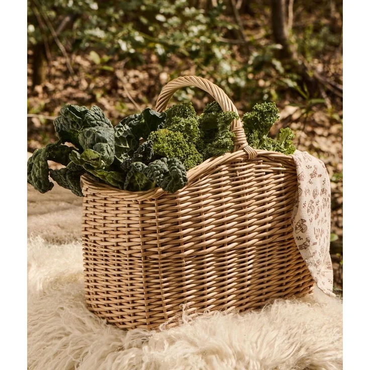 Ib Laursen - Korb Weidenkorb mit Henkel B23xH26xL35cm Weide Natur 29044-00 – Bild 1