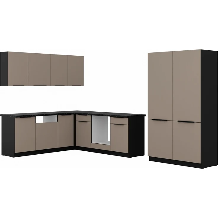 Winkelküche ARIA K-BL ECKE 1 - 215 x 220 + 120 cm Anti Fingerprint Küchenzeile Küchenblock Singleküche Einbauküche Küche Eckküche – Bild 7