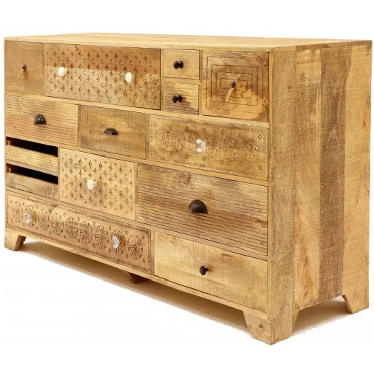 Kommode Manu 160x90x45 aus Mangoholz