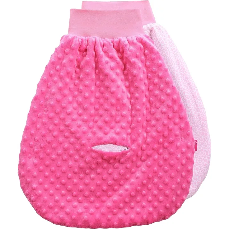 Be Mammy Baby Pucksack Strampelsack Schlafsack Autositz aus Baumwolle mit breitem Bund BE20-136 (Amaranth/1922_18)