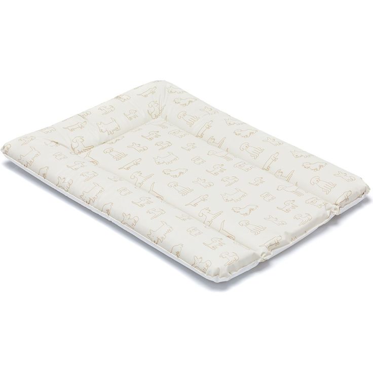 Fillikid Wickelauflage Softy 50 x 70 cm, beige mit Hund-Motiv, weich gepolstert und wasserabweisend