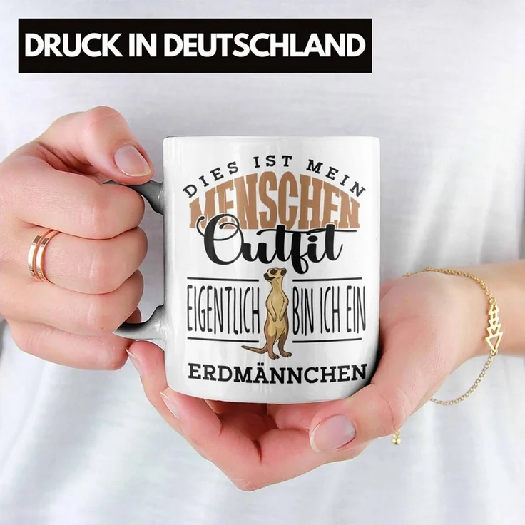 Trendation Tasse Lustige Erdmännchen Tasse Geschenk für Erdmännchenliebhaber – Bild 2