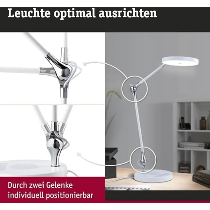 Paulmann 78011 LED Schreibtischleuchte Numis White Switch weiß – Bild 3