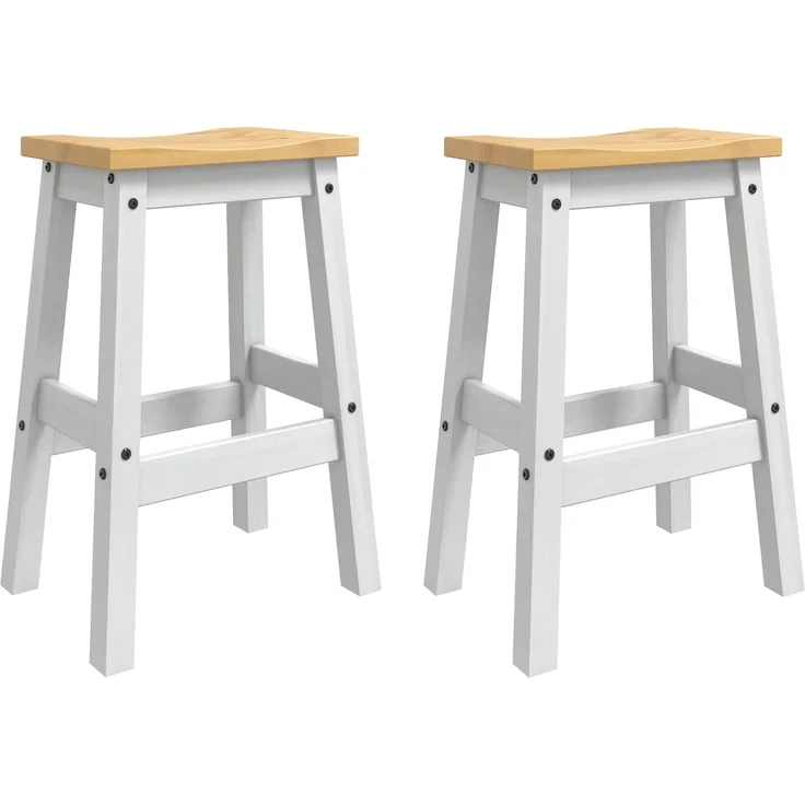 vidaXL Kücheninsel Set mit Tür 3 pcs Weiß und Honigwachs Massiv-Kiefer 3425401 – Bild 5