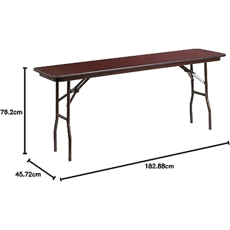 Flash Furniture Floyd Trainingstisch, Hochdruck, Mahagoni-Laminat, zusammenklappbar, 1,8 m – Bild 2