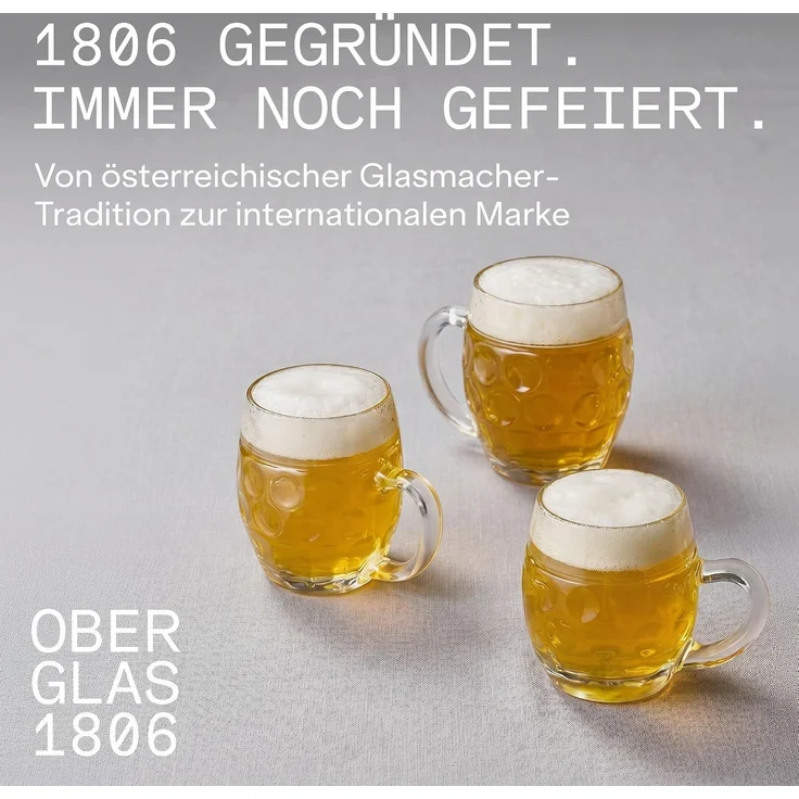 Stölzle Oberglas TÜBINGER Bierkrug 0,5 l (mit Schild) 6er Set – Bild 7
