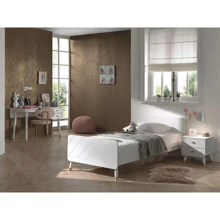 Vipack BILLY Jugendzimmer Set 3-tlg. best. aus: Bett 90x200 cm, Nachtkonsole und Schreibtisch