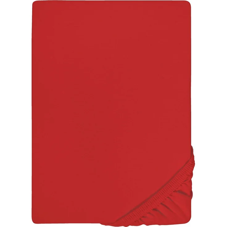 biberna Feinjersey-Spannbetttuch, 100 % Baumwolle, rot, 1x 180x200 cm - 200x200 cm – Bild 5