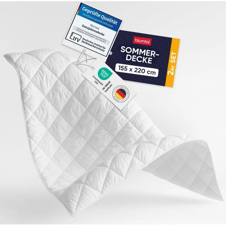 Blumtal Kunstfaserbettdecke zertifizierte Steppbettdecke - Winterdecke, Wärmeklassen: Sommer, 4 Jahreszeiten, Ganzjahresdecke, Winter – Bild 1