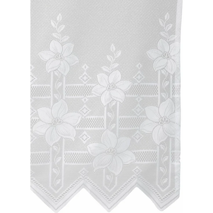 Weckbrodt Gardine Wien (1 St), Kräuselband, halbtransparent, Jacquard, Jacquard, strukturiert, Allover,floral,halbtransparent, Bordüre, Store – Bild 3