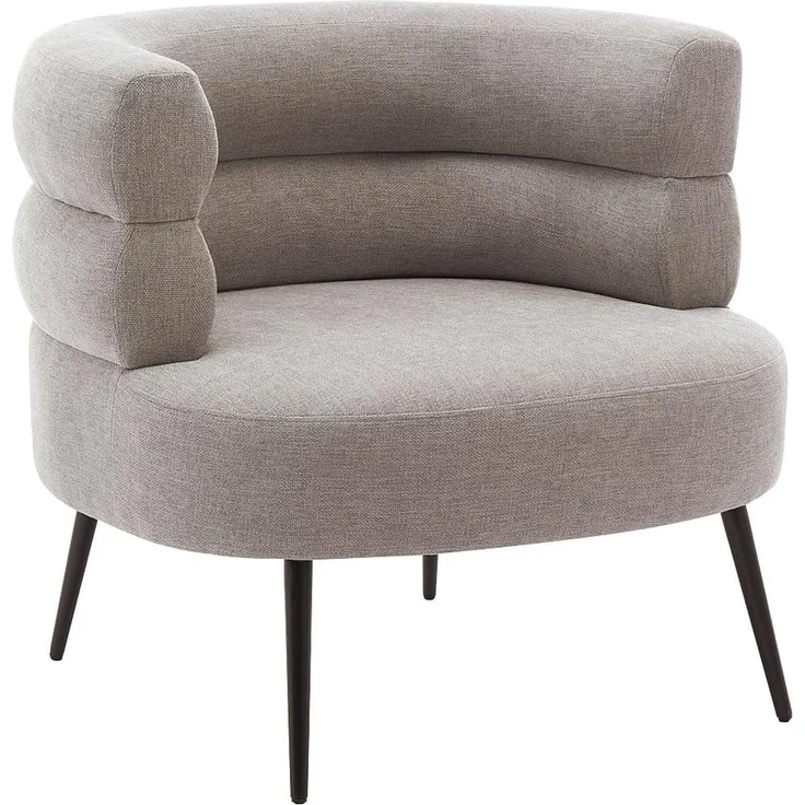 Vente-unique - CAMEDO - Sessel mit gerader Rückenlehne - Metall - Grau - 80 x 74 x 73 cm – Bild 1