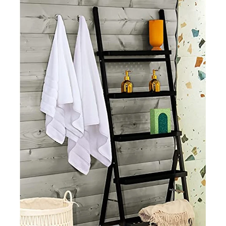 Utopia Towels - 8er-Pack Handtuch-Set mit Aufhängeschlaufe aus 97% Baumwolle, saugfähig und schnell trocknend 2 Badetücher, 2 Handtücher, 4 Waschlappen (Weiß) – Bild 10