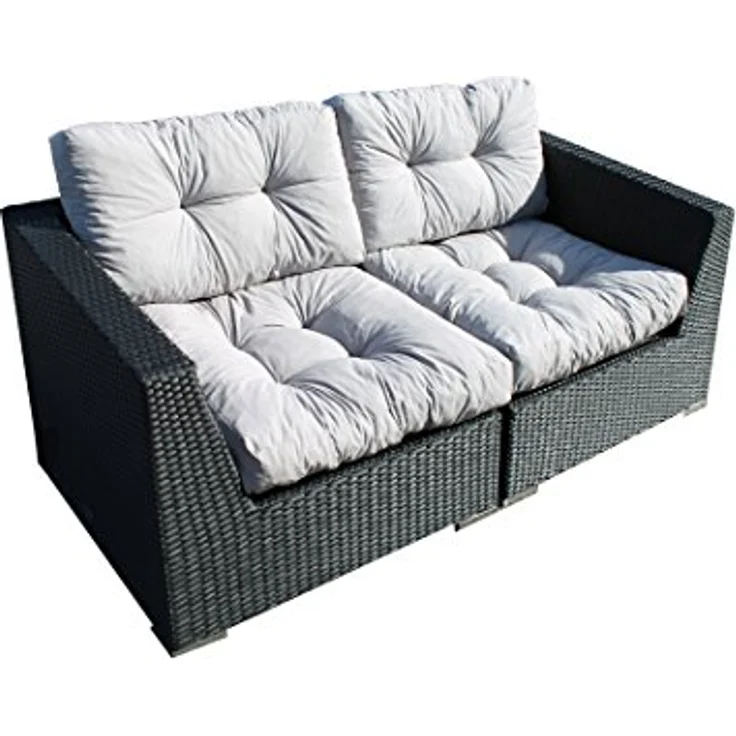 Home Feeling Polsterauflage 2er Set Loungekissen Ersatzkissen Rückenkissen Auflage – Bild 3